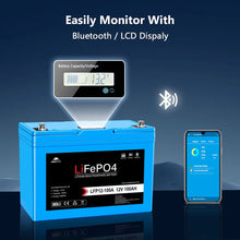 Load image into Gallery viewer, 12V 100AH LiFePO4 Deep Cycle Lithium Battery / Bluetooth /Self-heating / IP65