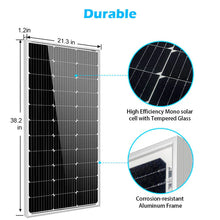 Load image into Gallery viewer, 100 Watt Monocrystalline Solar Panel