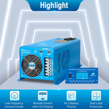 Load image into Gallery viewer, 4000W DC 12V Split Phase Pure Sine Wave Inverter With Charger