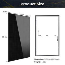 Load image into Gallery viewer, 440 Watt Mono Black PERC Solar Panel UL 61730