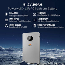 Load image into Gallery viewer, Powerwall X LITHIUM BATTERY 51.2V 200AH SG48200T
