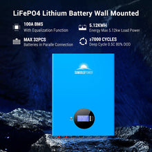 Load image into Gallery viewer, 5.12KWH Powerwall LiFePO4 Lithium Battery SG48100M
