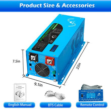 Load image into Gallery viewer, 3000W DC 12V Pure Sine Wave Inverter With Charger
