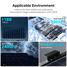 Load image into Gallery viewer, 440 Watt  Mono Black PERC Solar Panel UL 61730
