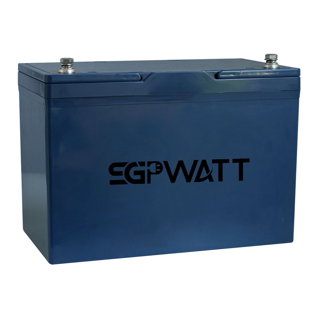 SGPWATT 12V 100Ah LiFePO4 Lithium Battery 1280W Power Output